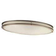 MONUMENT 32 in. Brushed Nickel Integrated LED Flush Mount 2480047